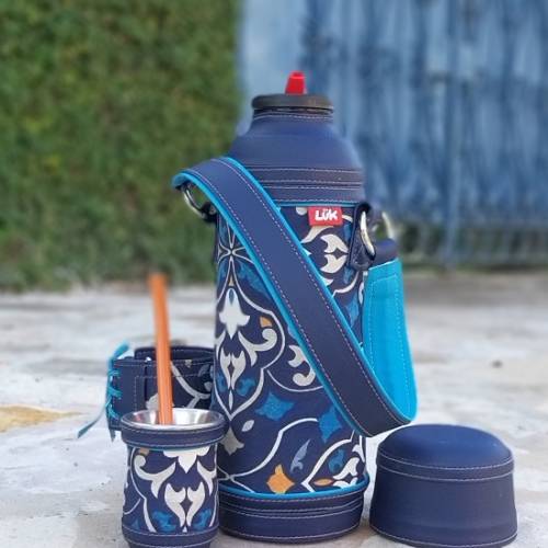 Luk Termolar Mate Estampado Marroquí azul